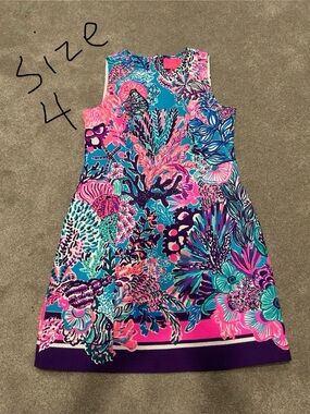 Lily Pulitzer Sleeveless Floral A-Line Dress